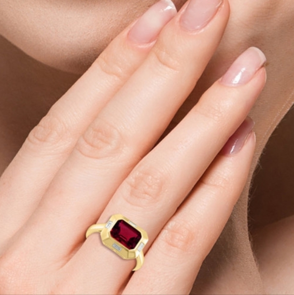 EFFY Collection 14k Gold, Garnet And Topaz Ring- Sz 7! - Picture 4 of 11